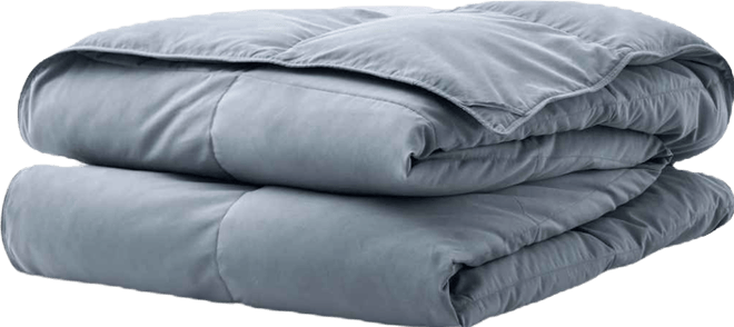 Noiseless Lightweight Goose Feather Down Comforter, Twin