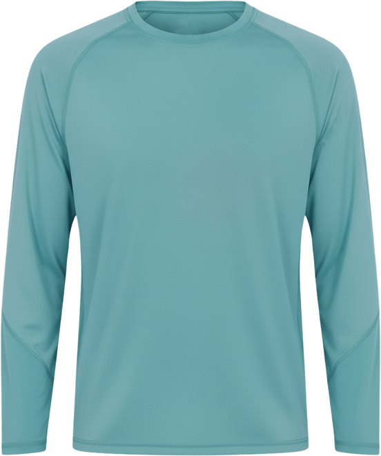 Men's Long Sleeve Waffle-Knit Crewneck Swim Shirt