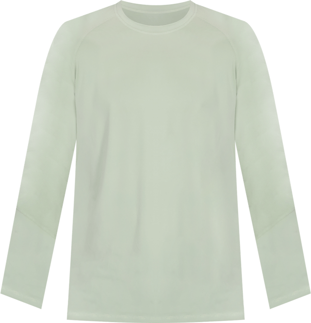 Men's Long Sleeve Waffle-Knit Crewneck Swim Shirt