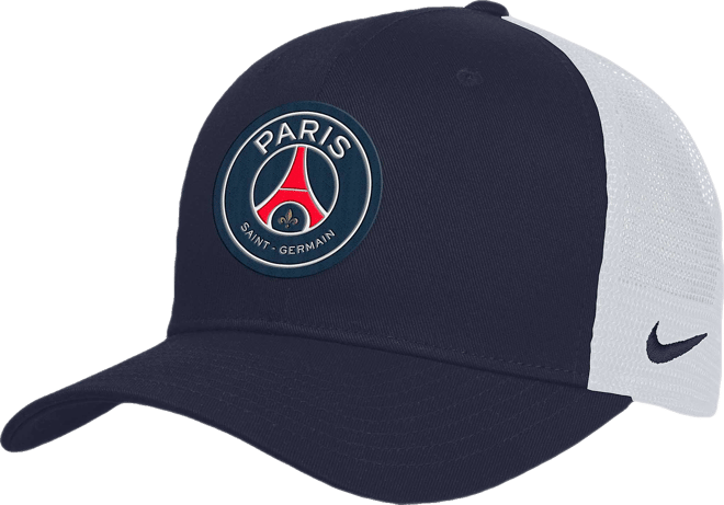 Paris Saint-Germain Rise Nike Soccer Structured Adjustable Trucker Cap