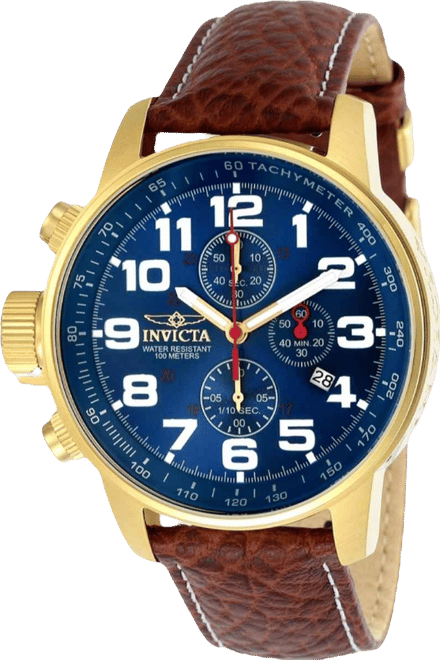 Men's 3329 I-Force Quartz 3 Hand Blue Dial Watch