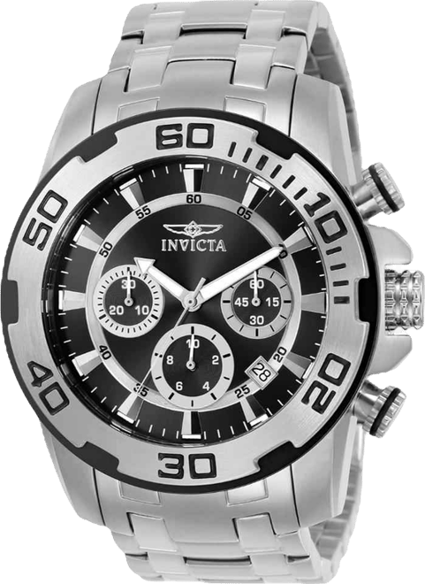 Men's 22318 Pro Diver Quartz Chronograph Black Dial Watch