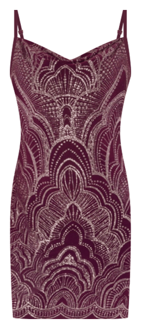 Women's Spaghetti Strap Glitter Slinky Dress