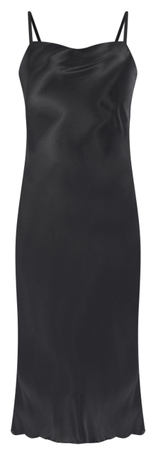 Women's Scoop Neck Satin Midi Dress