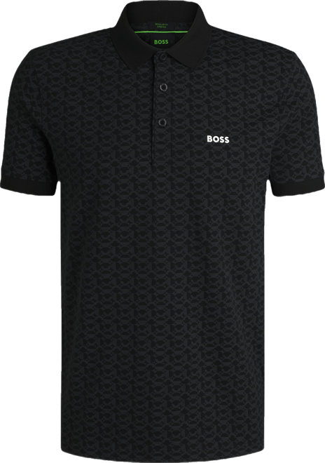 Boss by  Men's Stretch Cotton Printed Paddy Polo Shirt