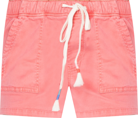Juniors' Lil Trooper Drawstring Mid-Rise Shorts