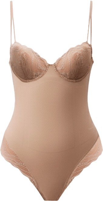 Women's Lace-Trim Shapewear Bodysuit QF8002