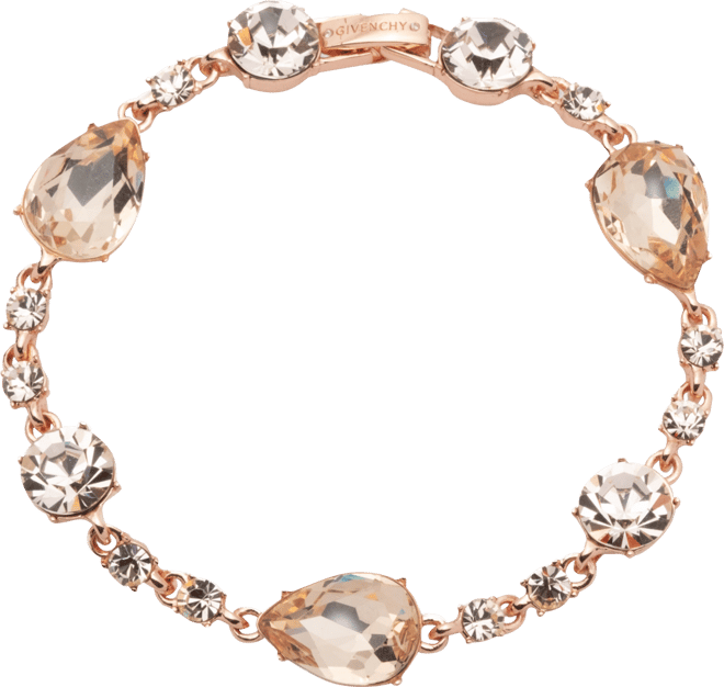 Givenchy Rose Gold-Tone Mixed-Cut Crystal Flex Bracelet - Macy's