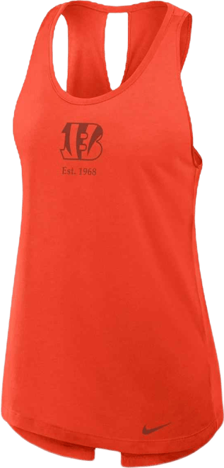 Women's Orange Cincinnati Bengals Glory Crisscross Performance Tank Top