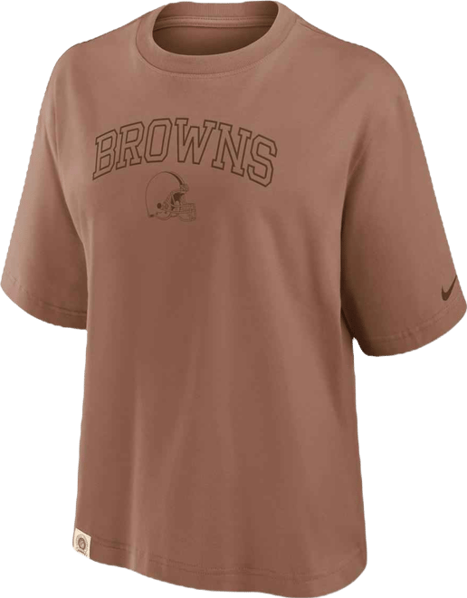 Women's Brown Cleveland Browns Glory Arch Boxy T-Shirt