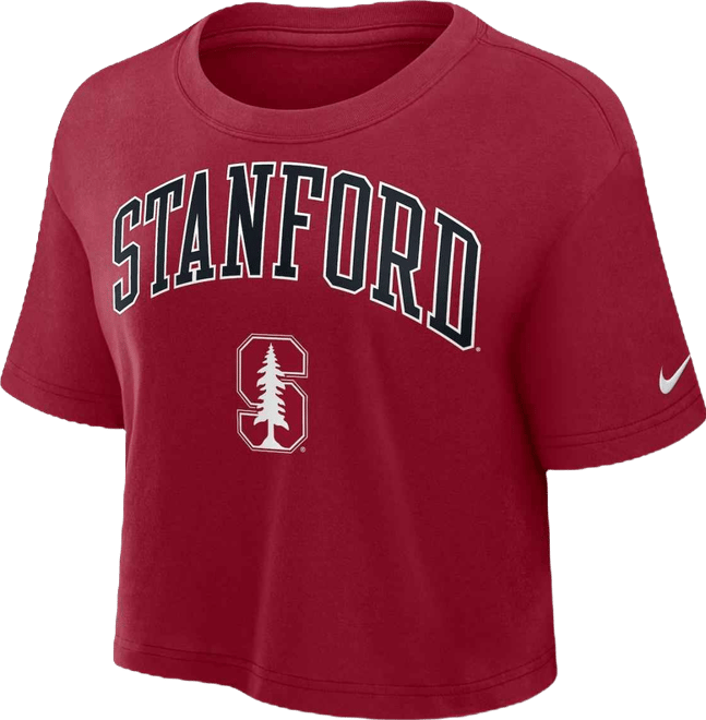 Women's Cardinal Stanford Cardinal Athletic Prep Arch Performance Cropped T-Shirt