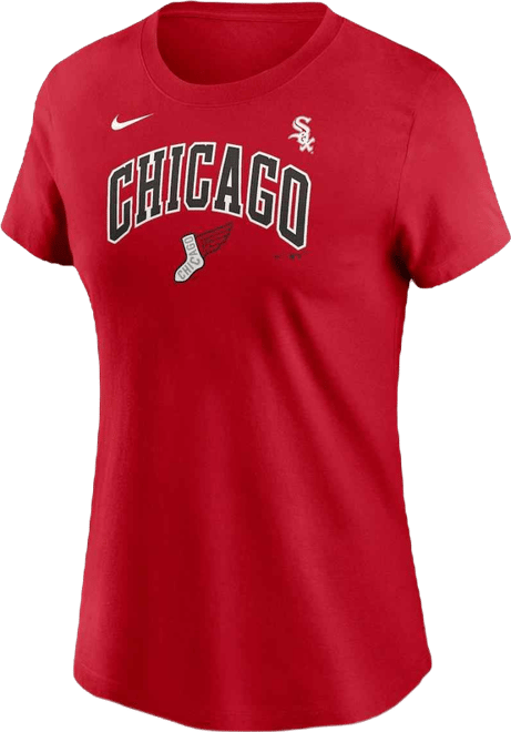 Women's Luis Robert Jr. Red Chicago White Sox 2025 City Connect Fuse Name Number T-Shirt