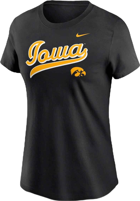 Women's Black Iowa Hawkeyes Local Script T-Shirt