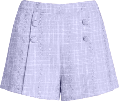 Women's High Waist Tweed Shorts