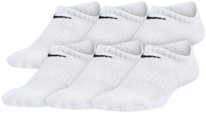 Nike Performance Cushioned No-Show Kids' Training Socks (6 Pair)