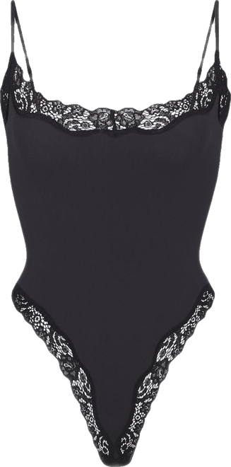 SKIMS Fits Everybody Lace Cami Thong Bodysuit | Bloomingdale's Women