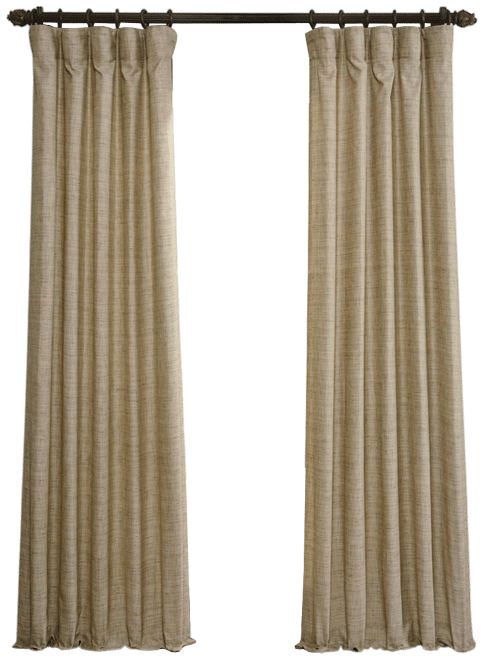 Raw Weave Linen Curtains (2 Panels) Window Curtains and Drapes, Rod Pocket Bedroom Curtains, 50 inches Wide Linen Drapes.