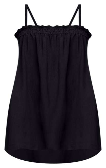 Plus Size Square Neck Spaghetti Strap Smocked Pocket Mini Dress