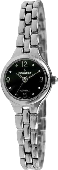 Women 22mm Round Silver Self-Adjust Link Bracelet Watch