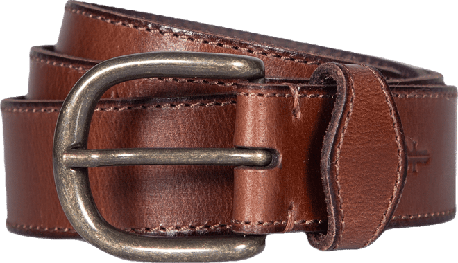 Women's Stitched Edge Shaped Keeper Belt