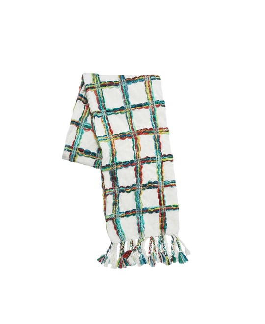 50" x 60" Mimi Winter Cotton Woven Throw Blanket with Fringe, All Seasons Decor