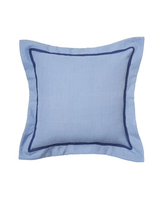 Pacific Cotton Handcrafted Flange Accent Throw Pillow, 18" x 18"