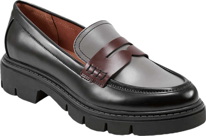 Women's Cube Lug Sole Penny Loafers