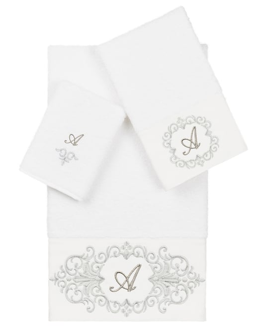 Turkish Cotton Monica Embellished Towel 3 Piece Set