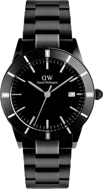 Men's Analog Black Stainless-Steel Watch, 40mm