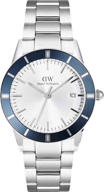 Men's Analog Silver Tone Stainless-Steel Watch, 40mm