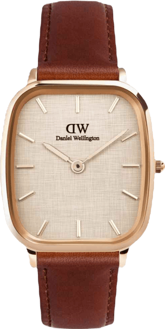 Men's Analog Brown Leather Watch, 32mm