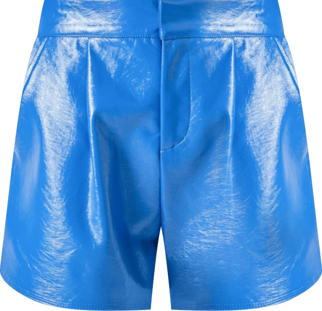 endless rose Women's High-Waisted Faux Leather Shorts