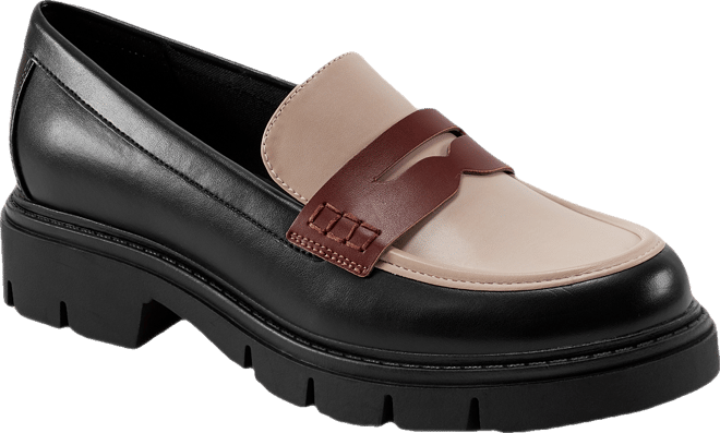Women's Cube Lug Sole Penny Loafers
