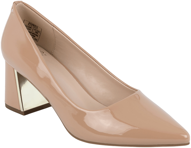 Women's Canal Pointed Toe Block Heel Dress Pumps