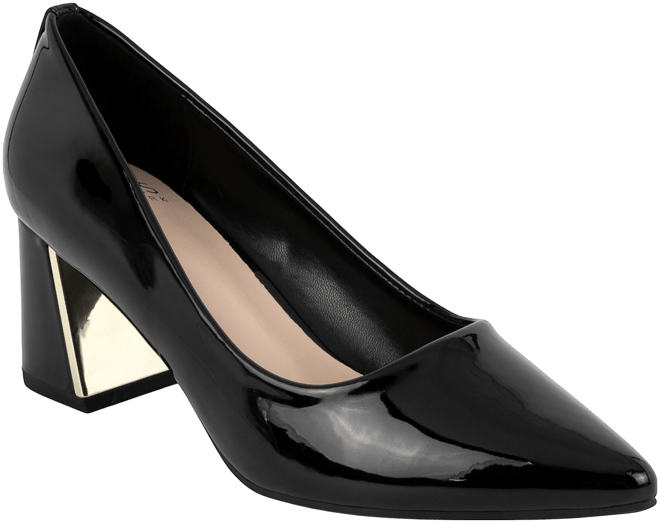 Women's Canal Pointed Toe Block Heel Dress Pumps