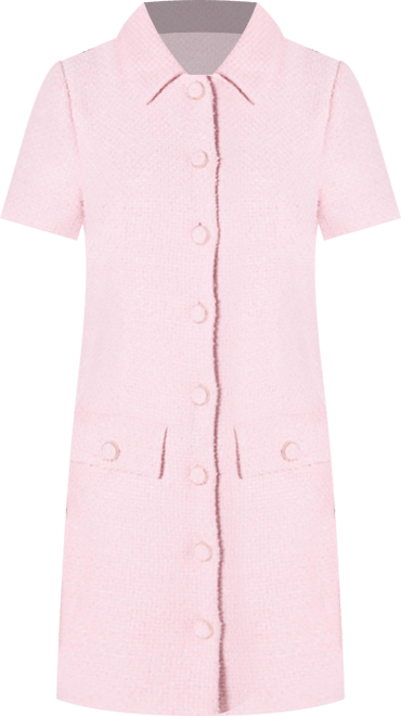 Women's Collared tweed Mini Dress