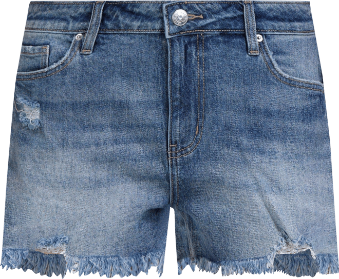 YMI Juniors Frayed Hem Denim Shorts