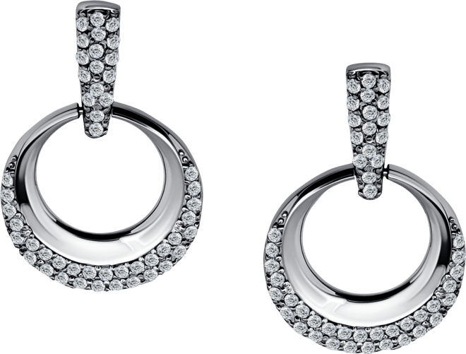 Cubic Zirconia Pave Doorknocker Drop Earrings, Exclusively at Macy's