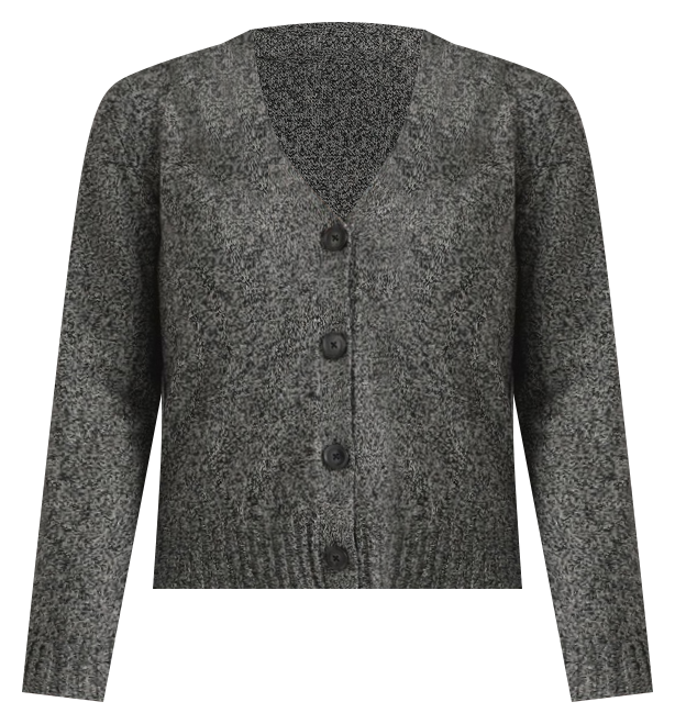 Alina Merino Cardigan in Black/White
