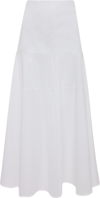 Panelled Maxi Skirt In White