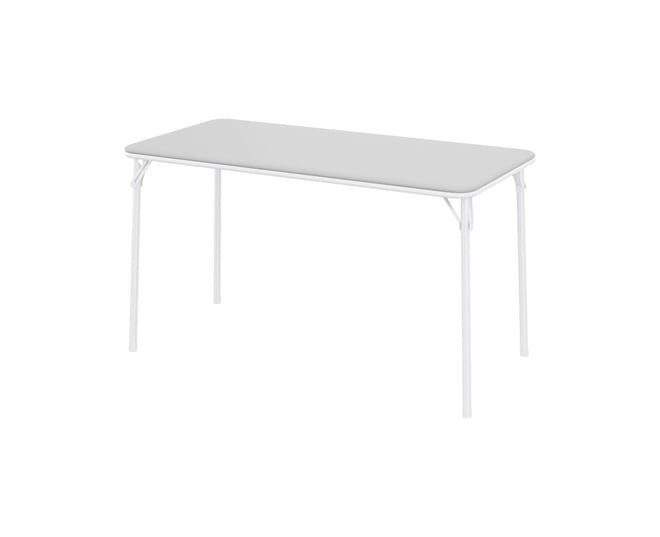 Folding Table, Portable Folding Card Rectangle Table with Sturdy Metal Frame, Pu Leather Upholstered Foldable Table, for Dining Room, Living Ro