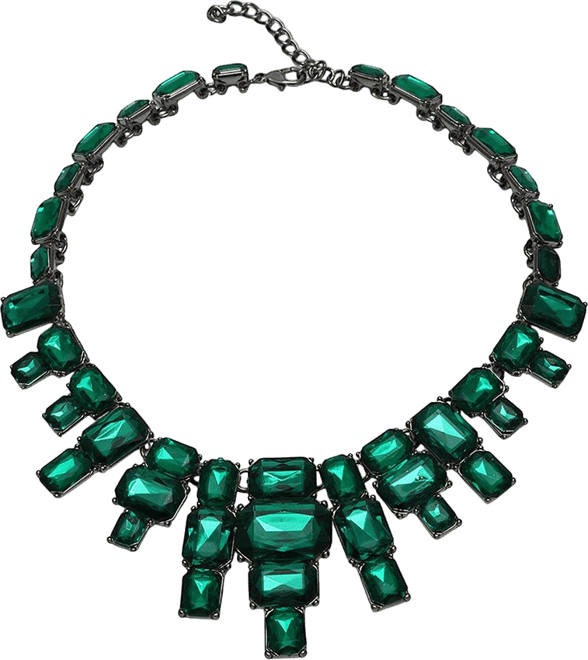 Women's Green Maxi Stone Statement Necklace
