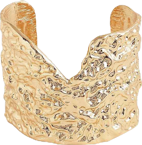 Women's Green Dented Cuff Bracelet