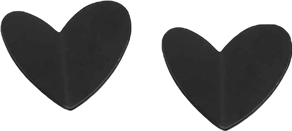 Women's Gold Heart Stud Earrings