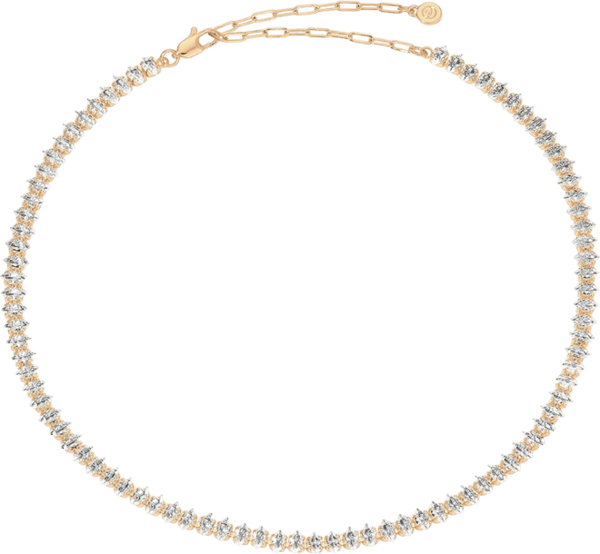 18K Gold Marquise Cubic Zirconia Necklace