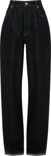 High Waisted Cinched Jean In Indigo Rinse