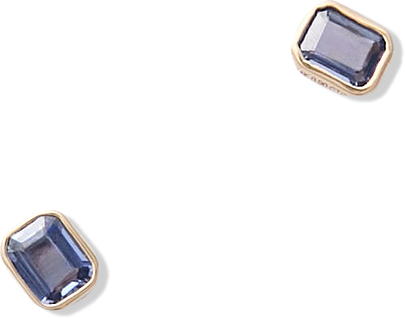 Bezel Sapphire Stud Earrings