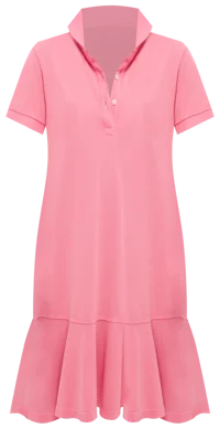 Hot Pink Pique May Polo Dress