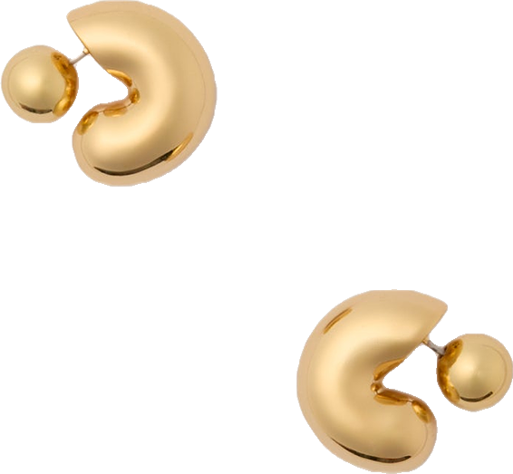 High Polish Gold Tome Hoops Medium