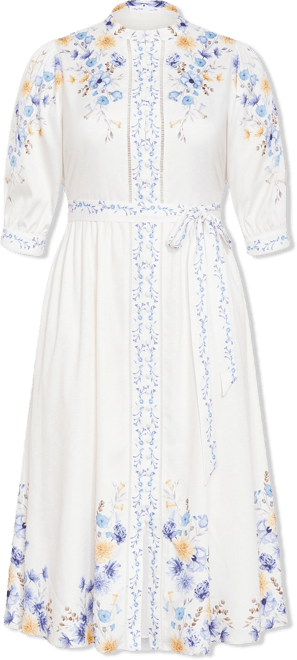 Plus Size Annabelle Button Down Floral Midi Dress